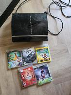 PS3 Phat + 4 Games, Spelcomputers en Games, Spelcomputers | Sony PlayStation 3, Phat, Gebruikt, Met games, 80 GB