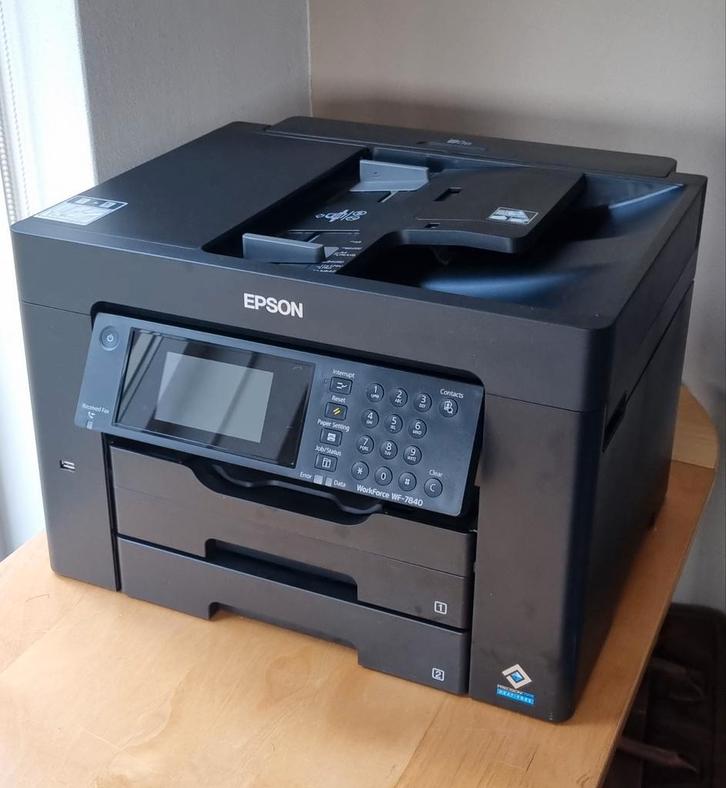 Epson Work Force WF-7840, Computers en Software, Printers, Gebruikt, All-in-one, Inkjetprinter, Faxen, Kleur printen, Kopieren