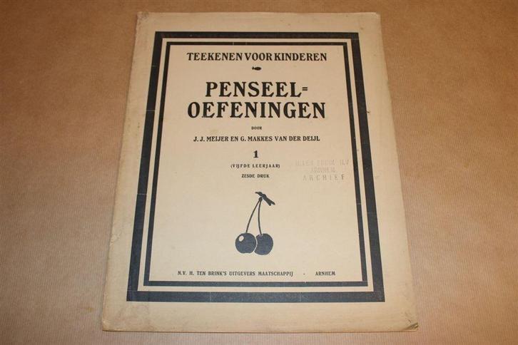 Teekenen voor kinderen - Penseeloefeningen deel 1 - 1930, Boeken, Prentenboeken en Plaatjesalbums, Zo goed als nieuw, Ophalen of Verzenden
