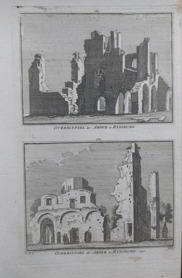 283-284 / Obdye te Rijnsburg - Rynsburg Gravure 18e eeuw beschikbaar voor biedingen