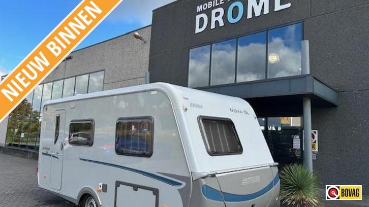 Eriba Nova GL 435 MOVER+VOORTENT, Caravans en Kamperen, Caravans, Bedrijf, tot en met 4, 1000 - 1250 kg, Treinzit, Eriba, Frans bed