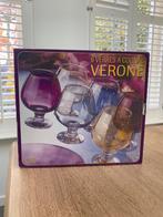 Mooie Frans gekleurde cognac glazen, Ophalen of Verzenden