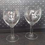 2 LEFFE   bierglazen op voet, Ophalen of Verzenden, Zo goed als nieuw, Bierglas