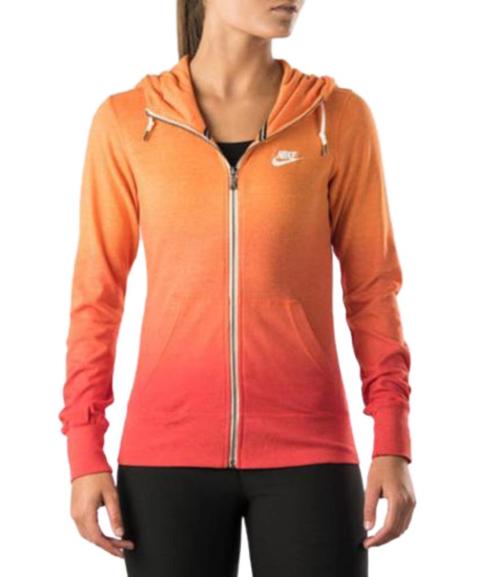 NIEUW NIKE GYM DIP DYE vest, zipped hoodie, oranje, Mt. M, Kleding | Dames, Sportkleding, Nieuw, Maat 38/40 (M), Oranje, Verzenden