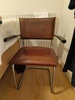 Drie leren buisstoelen, Huis en Inrichting, Gebruikt, Vintage, Ophalen of Verzenden, Drie