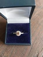 Wit Gouden Ring met Diamant, Wit, Nieuw, Ophalen of Verzenden, 17 tot 18