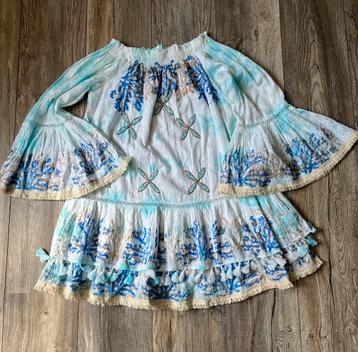 Tuniek off shoulder one size blauw/Wit beschikbaar voor biedingen