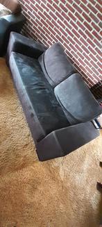 Grijze stoffen bank - Driepersoons, Huis en Inrichting, Gebruikt, Driepersoons, 75 tot 100 cm, Ophalen of Verzenden