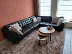 Lederen hoekbank - Zo goed als nieuw - Beschikbaar april, Huis en Inrichting, Banken | Bankstellen, Ophalen, Hoekbank, Leer, Zo goed als nieuw