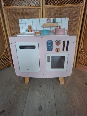 Roze retro houten speelkeuken, kinderkeuken  beschikbaar voor biedingen