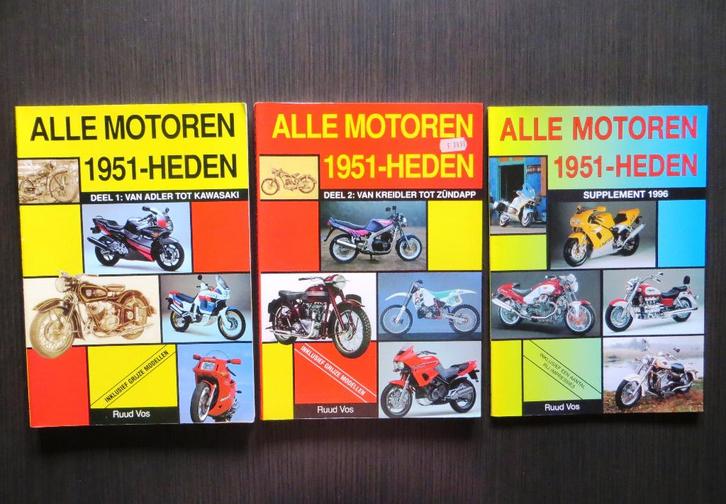 Alle Motoren 1951 - heden (1994/96) - 3 delen (Ruud Vos), Boeken, Motoren, Gelezen, Algemeen, Verzenden