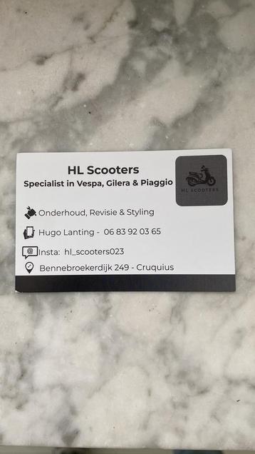 Onderhoud & Service  Piaggio / Vespa / Gilera beschikbaar voor biedingen