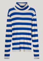 Summum top turtle neck streep royal blue maat M, Verzenden, Maat 38/40 (M), Blauw, Lange mouw