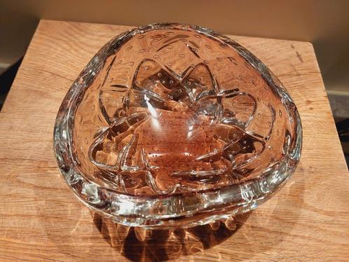 Prachtige zware schaal van spijkerglas, Antiek en Kunst, Antiek | Glas en Kristal, Ophalen of Verzenden