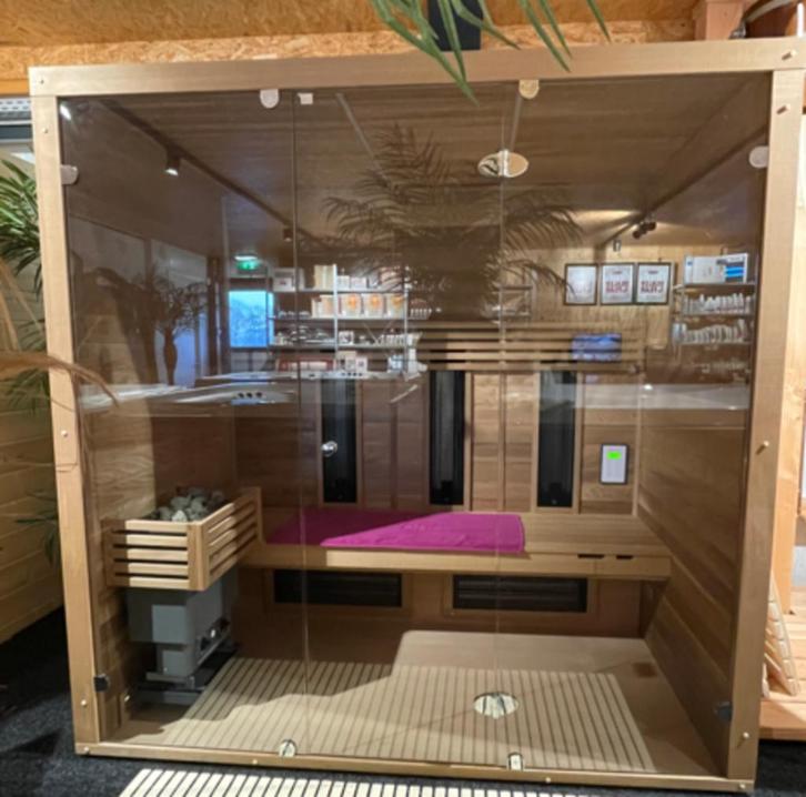 Infraroodcabine Infrawave Combi SHOWROOM MODEL 200x124x201cm, Sport en Fitness, Sauna, Nieuw, Complete sauna, Ophalen