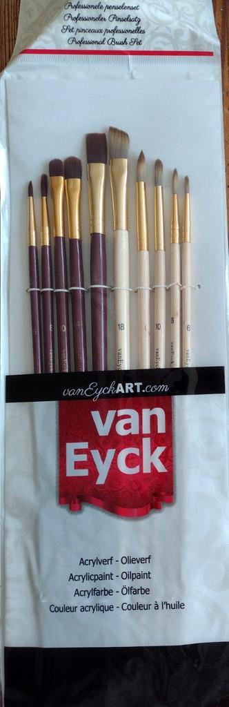 nieuwe 10 van Eyck penselen kwastjes voor olie / acrylverf, Hobby en Vrije tijd, Schilderen, Nieuw, Penseel of Kwast, Ophalen
