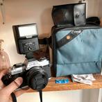 Minolta X-500 - complete beginner set. 50mm lens, flits, tas, Audio, Tv en Foto, Fotocamera's Analoog, Spiegelreflex, Minolta
