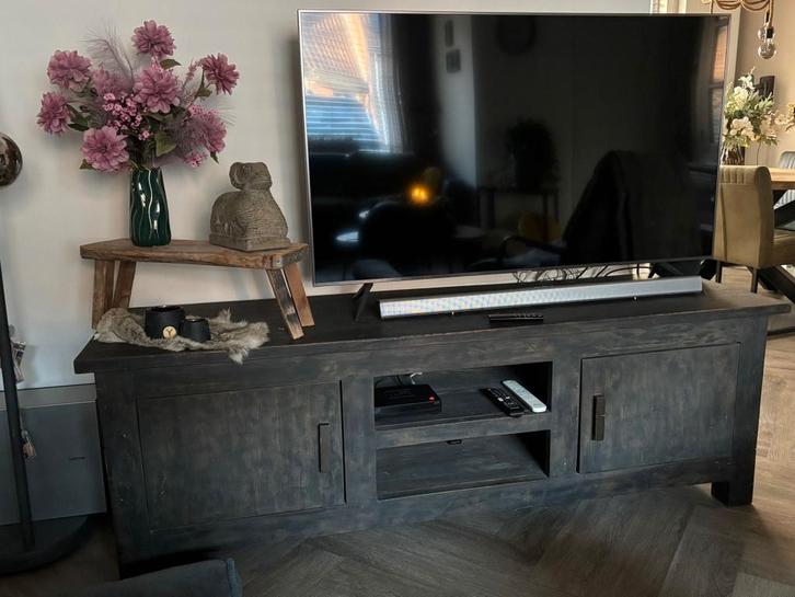TV-meubel oud teak – Dark collectie – Met Landelijk Label, Huis en Inrichting, Kasten | Televisiemeubels, Gebruikt, Minder dan 100 cm