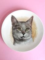 Vintage bord wandbord bordje kat Royal Schwabap porselein, Verzenden