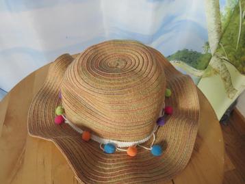 soepele bruine straw mix kinderhoed 53,5 cm kiki & koko beschikbaar voor biedingen