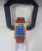 Seiko Tank Nieuw horloge Blue dial Gold Case, Sieraden, Tassen en Uiterlijk, Horloges | Heren, Ophalen of Verzenden, Nieuw, Leer