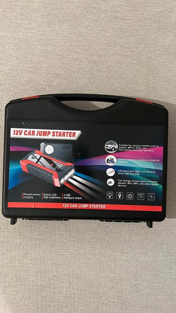 12V Auto Jump Starter met Compressor - Nieuwstaat!, Auto diversen, Jumpstarters, Zo goed als nieuw, Ophalen of Verzenden
