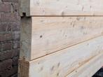 Vuren houten blokhut muurtje., Tuin en Terras, Palen, Balken en Planken, Ophalen, Zo goed als nieuw, 180 tot 250 cm, Planken