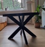 Eettafel zwart rond, Huis en Inrichting, Tafels | Eettafels, Ophalen, 100 tot 150 cm, Rond, Zo goed als nieuw