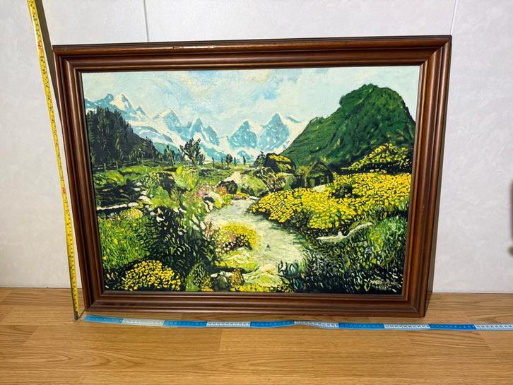 Olieverf schilderij – W. Bos van Veen (1966), Antiek en Kunst, Kunst | Schilderijen | Klassiek, Ophalen