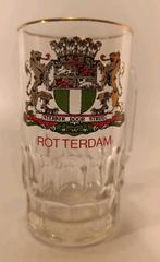 Origineel vintage bier glas: Rotterdam "sterker door strijd", Verzamelen, Biermerken, Ophalen of Verzenden, Zo goed als nieuw