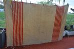 vintage 100% wollen marine deken / sprei rood / wit Kaalberg, Gebruikt, Eenpersoons, Wit, Ophalen of Verzenden