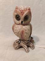 Vintage Uil Nachtlampje Biscuit Porselein, Ophalen of Verzenden