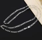 76 cm. mannen 925 sterling zilveren ketting, Sieraden, Tassen en Uiterlijk, Kettingen, Ophalen of Verzenden, Nieuw, Zilver, Zilver