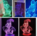 Spiderman 3D lamp met verschillende kleuren NIEUW, Kinderen en Baby's, Ophalen of Verzenden, Nieuw, Lamp