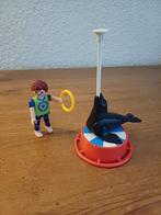 Playmobil zeeleeuw met verzorger en speelgoed., Ophalen of Verzenden, Zo goed als nieuw, Los playmobil