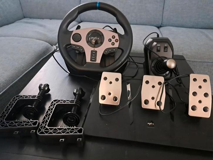 PXN V9 racestuur met pedalen en versnellingspook, Computers en Software, Joysticks, Zo goed als nieuw, Ophalen of Verzenden