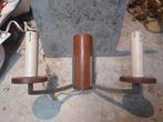 Elektrische Wandkandelaar met 2 Armen, Ophalen of Verzenden, Zo goed als nieuw, Metaal, Vintage