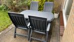 Complete Tuinset - Tafel & 4 Stoelen, Ophalen, 4 zitplaatsen, Kunststof, Gebruikt