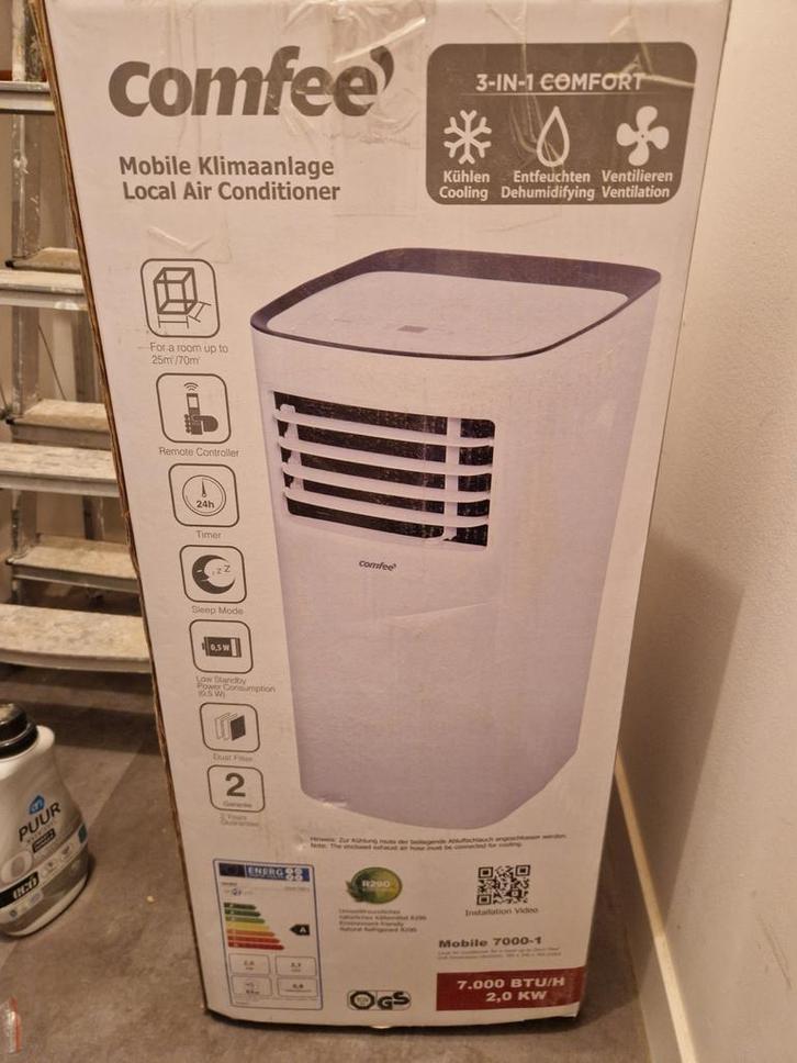 Comfee 7000 Mobiele Airco - Nieuw in Doos!, Witgoed en Apparatuur, Airco's, Nieuw, Mobiele airco, Minder dan 60 m³, 3 snelheden of meer