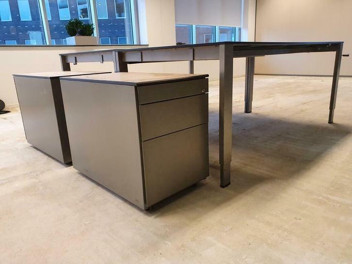 Partij : Vepa ladeblok alu + trespa blad (of nieuw blad), Huis en Inrichting, Bureaus, Zo goed als nieuw, Ophalen of Verzenden