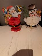 Papieren kerstman en sneeuwpop als wanddecoratie Z.G.A.N, Ophalen of Verzenden, Zo goed als nieuw