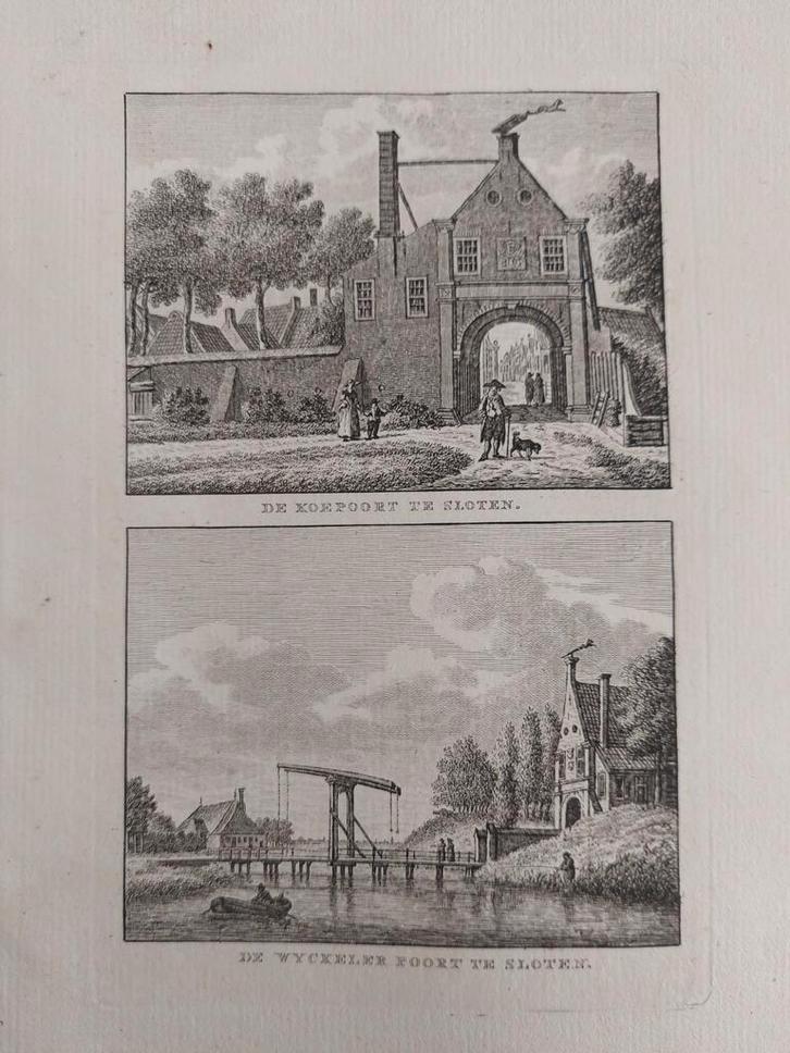 361-362 / De Koepoort en Wycklerpoort te Sloten, Antiek en Kunst, Kunst | Etsen en Gravures, Ophalen of Verzenden