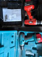 Accuboor machines 2 x, Doe-het-zelf en Verbouw, Gereedschap | Boormachines, Ophalen of Verzenden, Zo goed als nieuw, Boor- en Schroefmachine