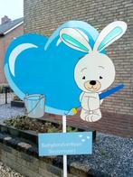 babybordverhuur westervoort, konijn met hart blauw geboorteb, Kinderen en Baby's, Kraamcadeaus en Geboorteborden, Ophalen, Nieuw