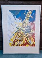 Jazz van John T de Zwart  Maat met lijst 66 x 51 Maat van li, Ophalen of Verzenden
