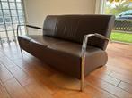 Designbank Sabioneta - 3-zits Leder/Chrome, Ophalen, 150 tot 200 cm, Driepersoons, Zo goed als nieuw