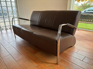 Designbank Sabioneta - 3-zits Leder/Chrome beschikbaar voor biedingen