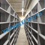 Partij diverse Bruynzeel metalen boekenkasten stellingkasten, 25 tot 50 cm, 200 cm of meer, Met plank(en), Gebruikt