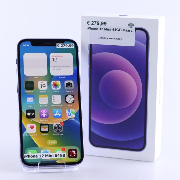 iPhone 12 Mini 64GB Paars, Telecommunicatie, Mobiele telefoons | Apple iPhone, Zo goed als nieuw