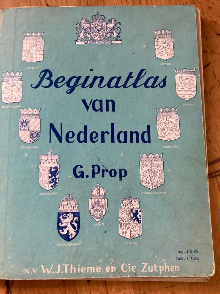 Beginatlas van Nederland - G. Prop - Oude Atlas, Boeken, Atlassen en Landkaarten, Gelezen, Overige atlassen, Nederland, 1800 tot 2000